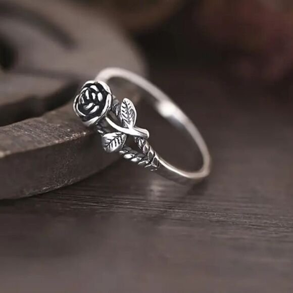 New S925 silver ROSE RING artisan made - Picture 1 of 8
